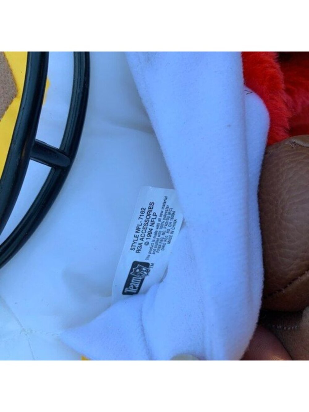 Pittsburgh Steelers Vintage Teddy Bear Football Christmas Stocking Plush 1994 - Picture 10 of 11